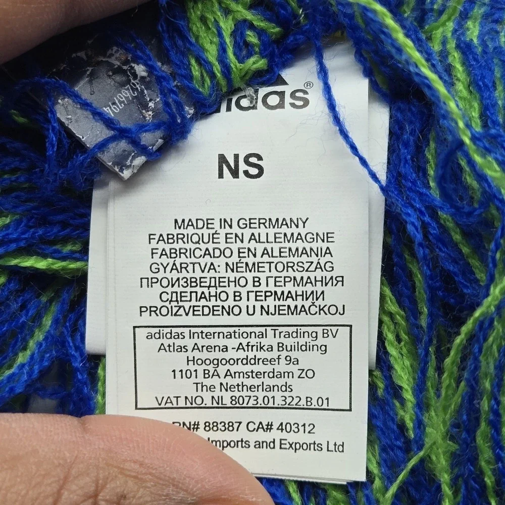 Brazil Unisex Scarf NS Yellow Adidas CF SCARF BRA Logo Fringe Knit NWT
